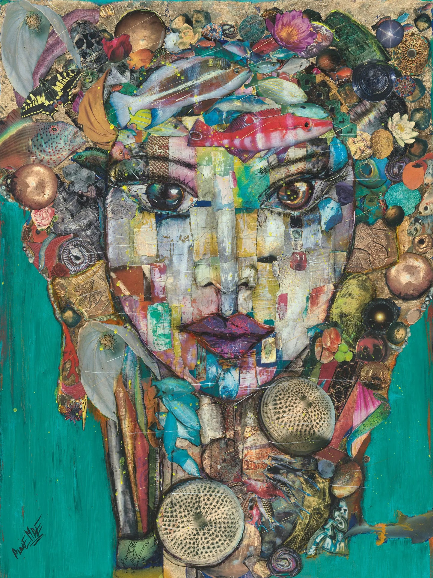 Merrow - Image #1 mermaid art original art irish art fish art female colourful art merrpw mermaid irish art